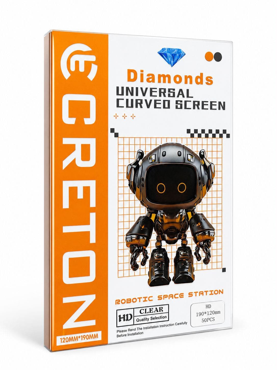 CRETON Diamonds Universal Curved Screen Protector Sheet