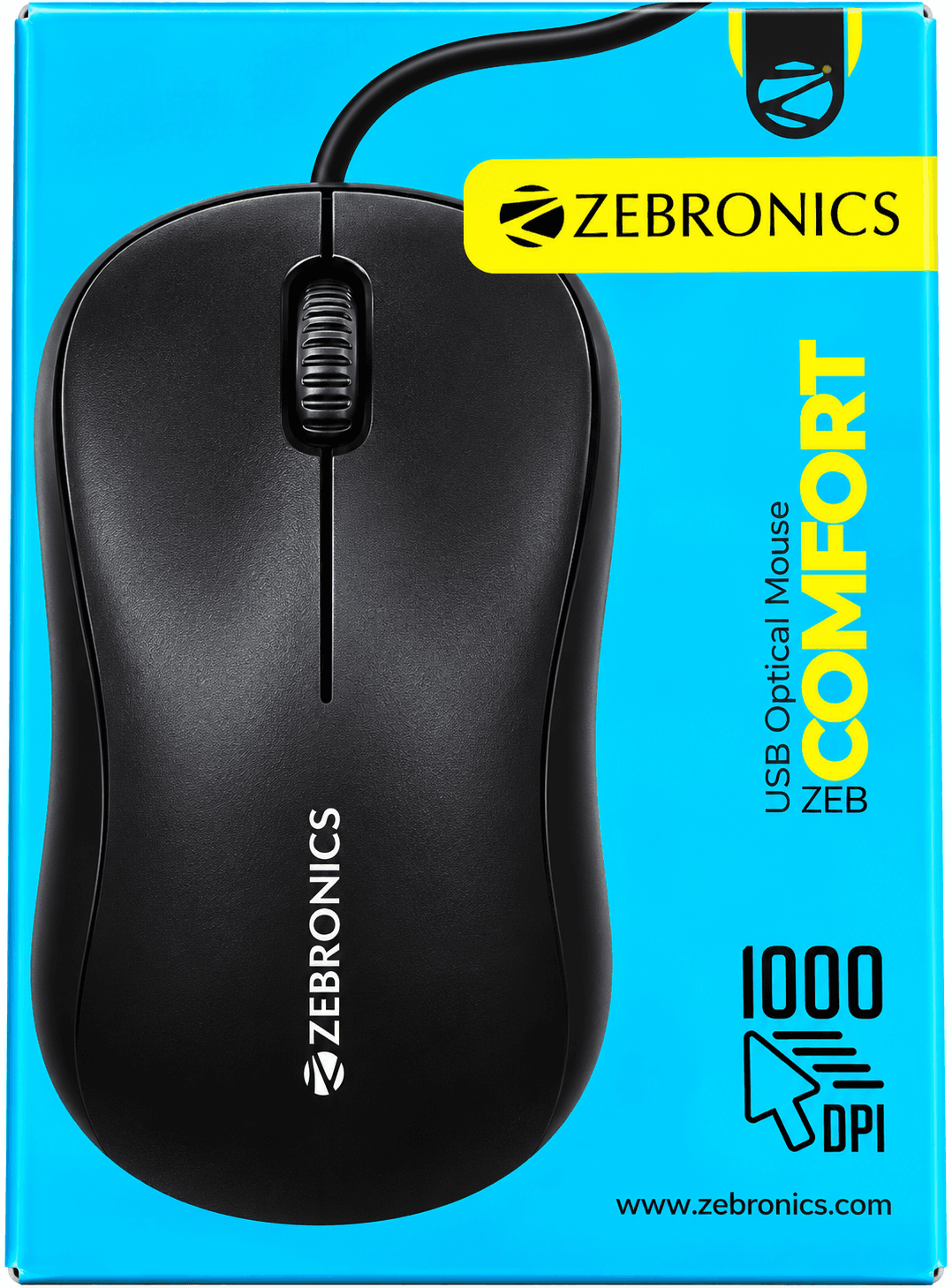 Zebronics ZEB-COMFORT USB Optical Mouse