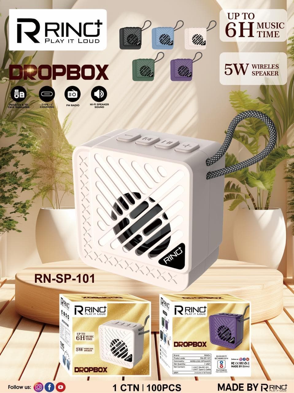 RING+ Dropbox Wireless Speaker