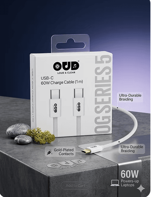 OUD OG Series 5 USB-C 60W Charge Cable