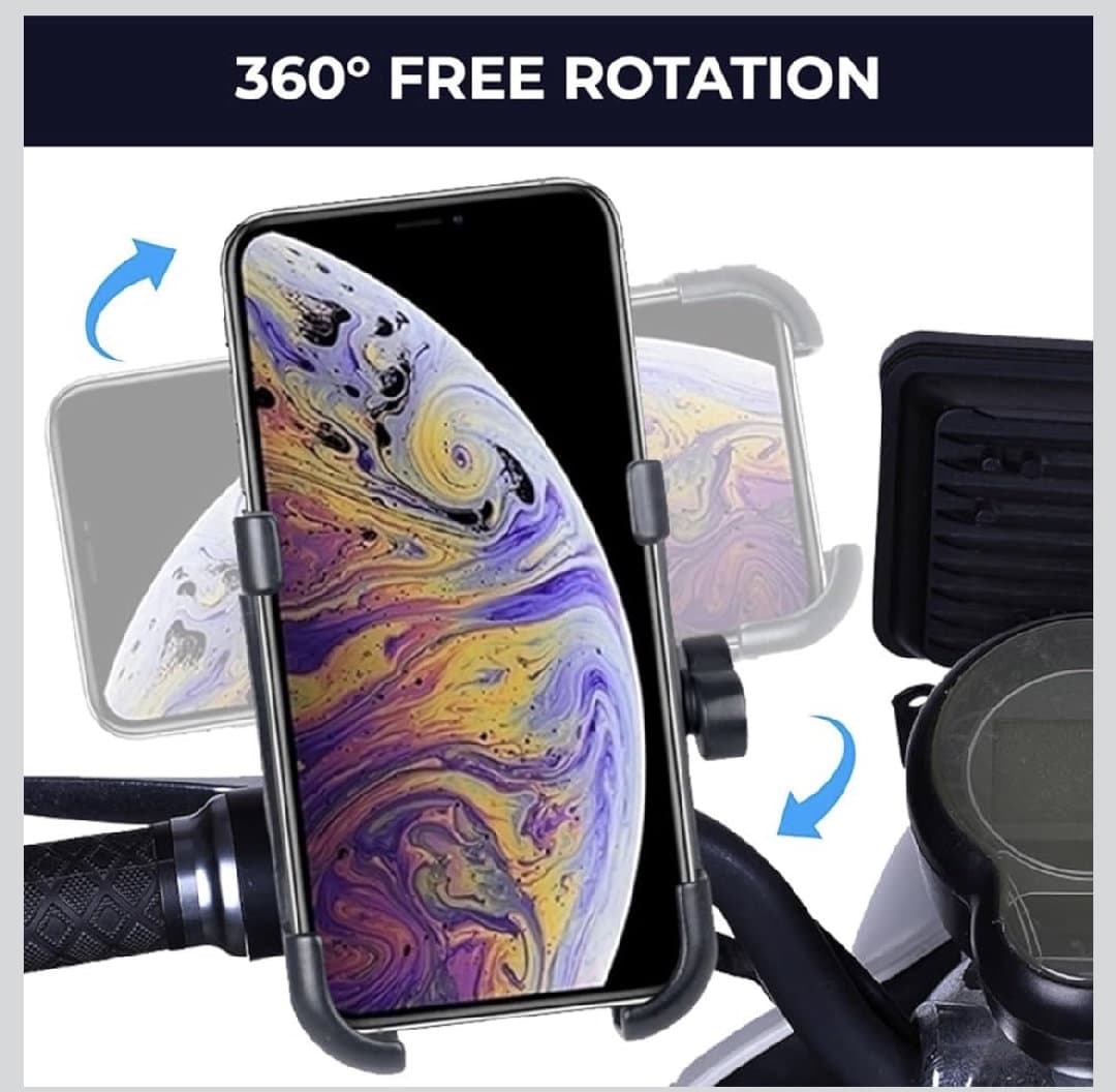 Bike Mobile Phone Holder  Shockproof & Adjustable Stand for Cycle & Motorbike Handlebar image 2