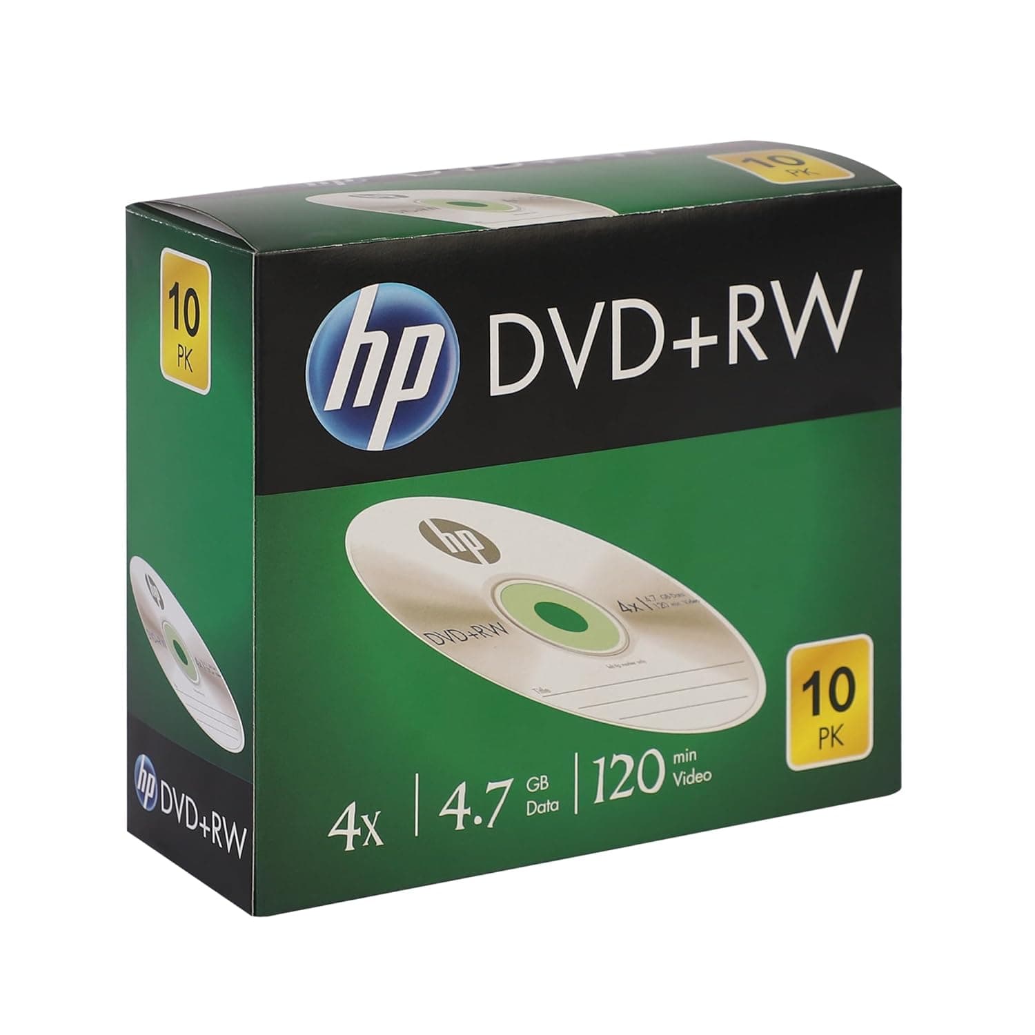 HP DVD RW 4.7GB 4x 10Pack Slim Case