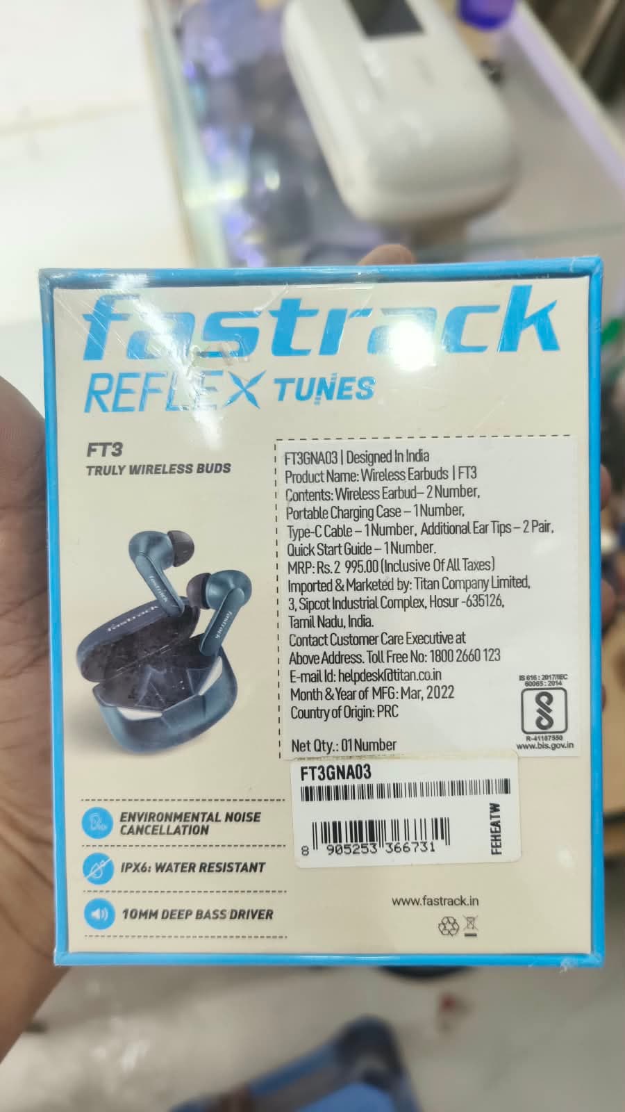 Fastrack Reflex Tunes FT3 Truly Wireless Earbuds