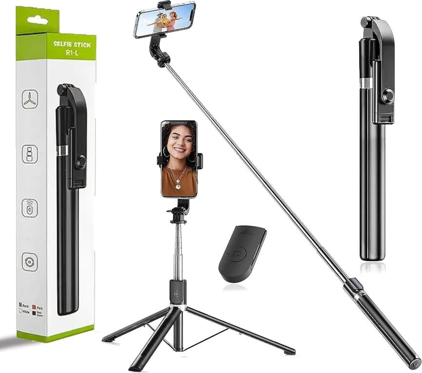 R1-L Bluetooth Selfie Stick With Tripod Stand 6 Feet Long
