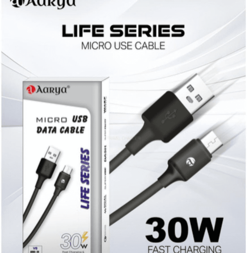 AARYA Life Series 30W Micro USB Data Cable