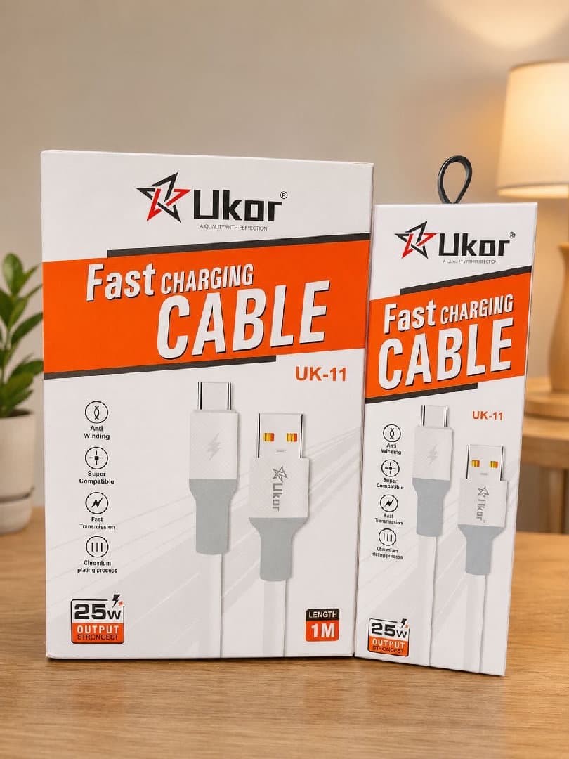 Ukor Uk11 Cable Silicone Wire Fast Charger So Best Quality. V8 Micro