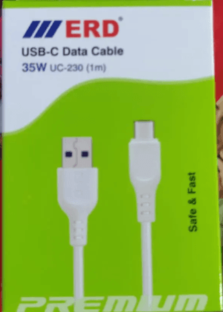 Erd UC-230 USB-C Data Cable 35W, 1 Meter