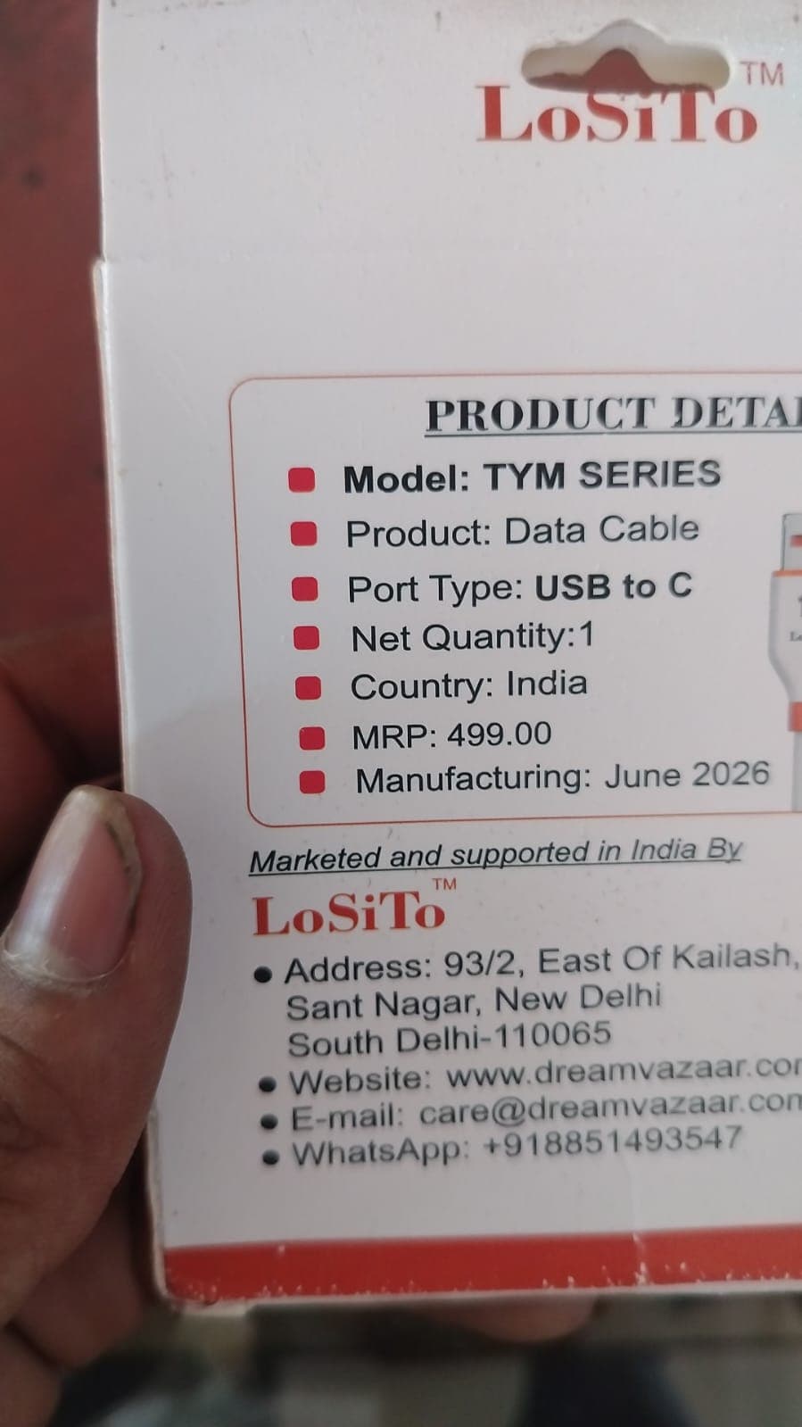 LoSiTo TYM Series 60W USB To Type-C Fast Charging Cable image 2