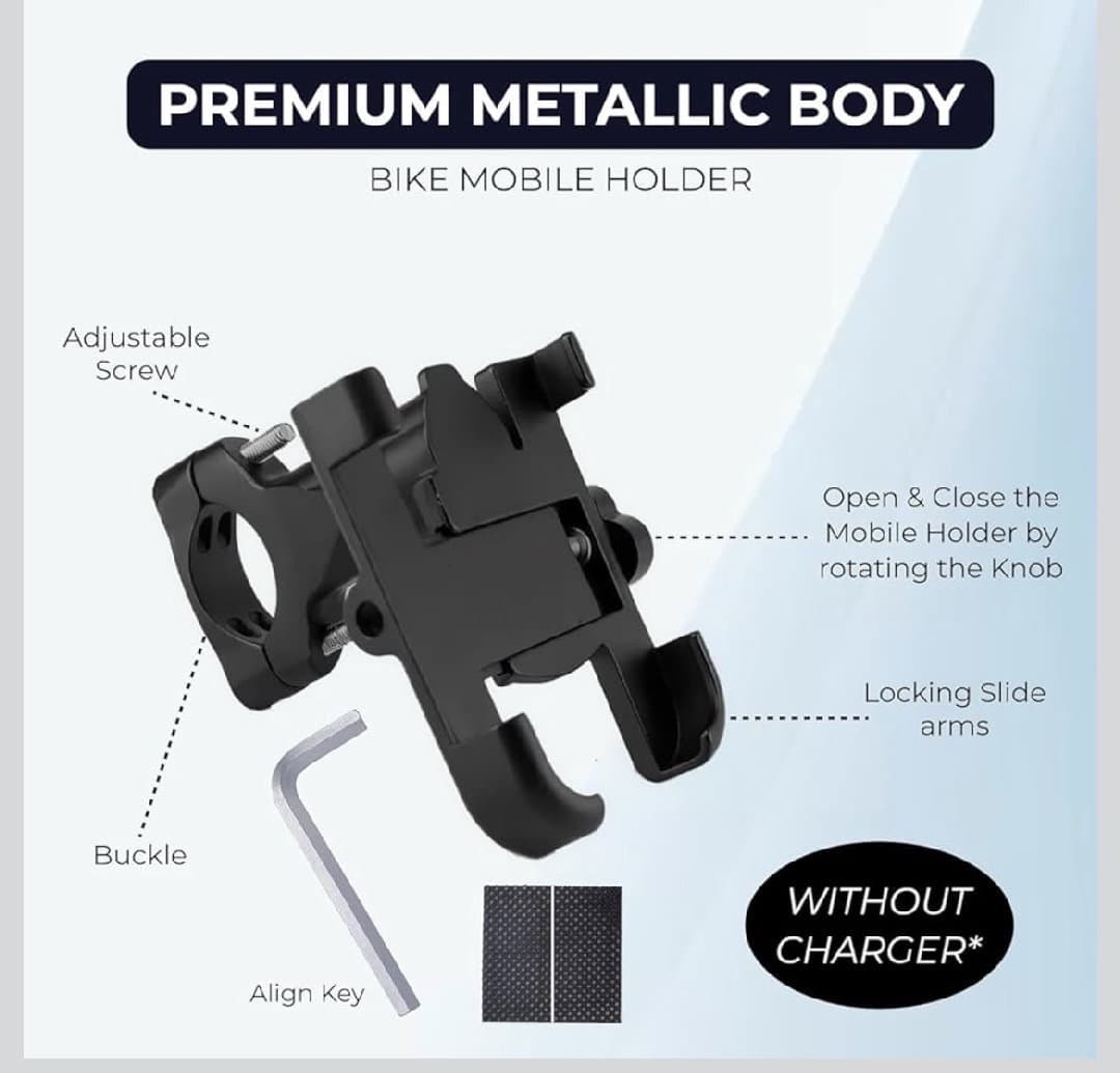 Bike Mobile Phone Holder  Shockproof & Adjustable Stand for Cycle & Motorbike Handlebar image 4