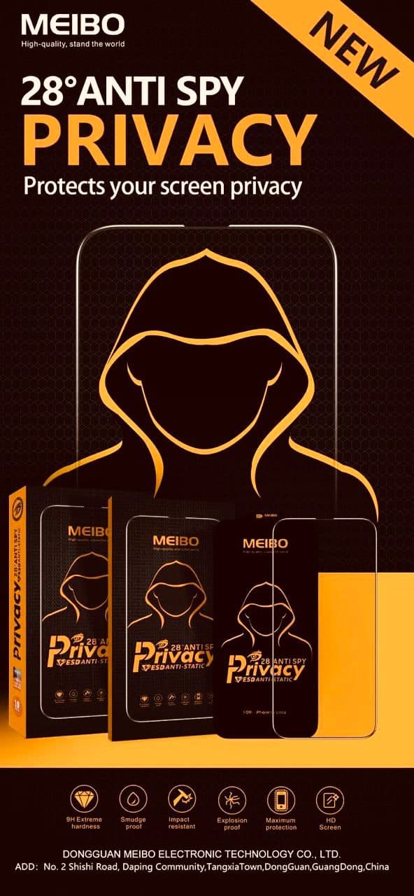 MEIBO 28° Anti-Spy Privacy Tempered Glass