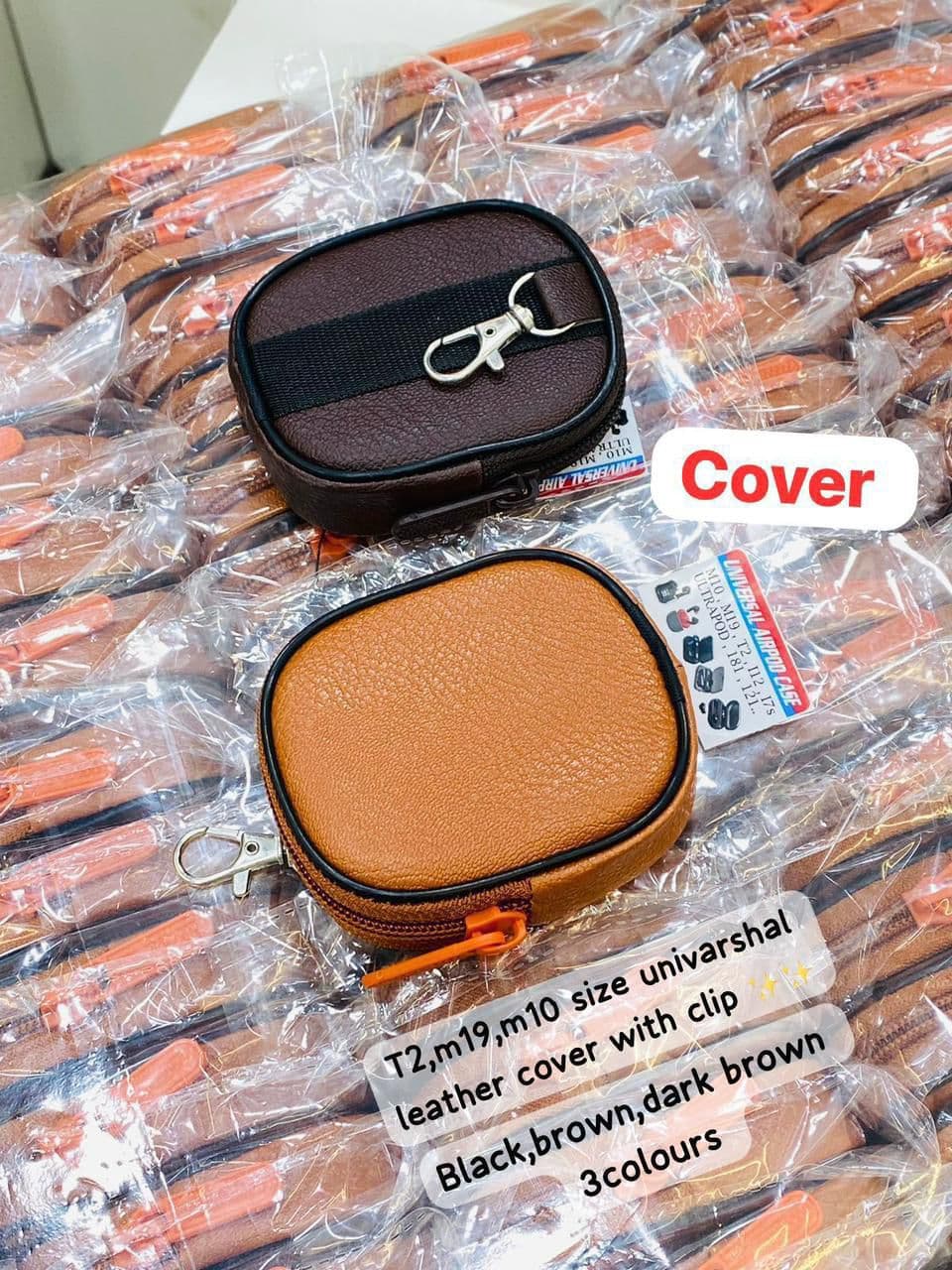 Universal PU/Synthetic Leather Earbuds Case Cover Pouch With Clip