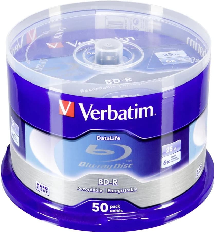 Verbatim BD R 25GB 6x 50Pack Spindle