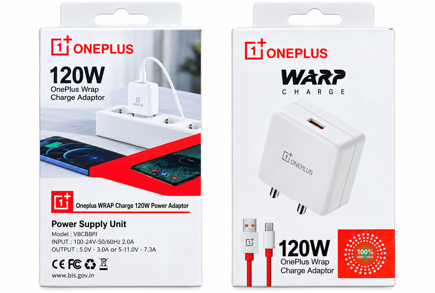 OnePlus Warp Charge 120W Power Adapter With Cable