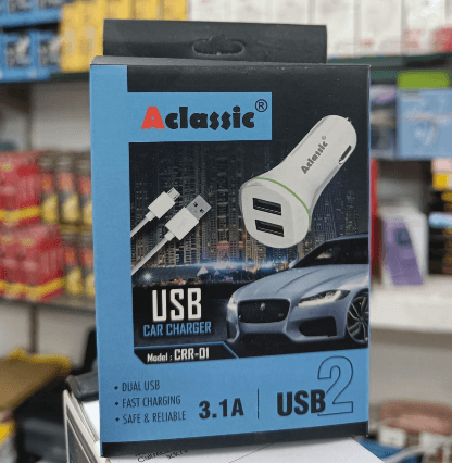 Car Usb Charger 3.1 Amp. 2 USB