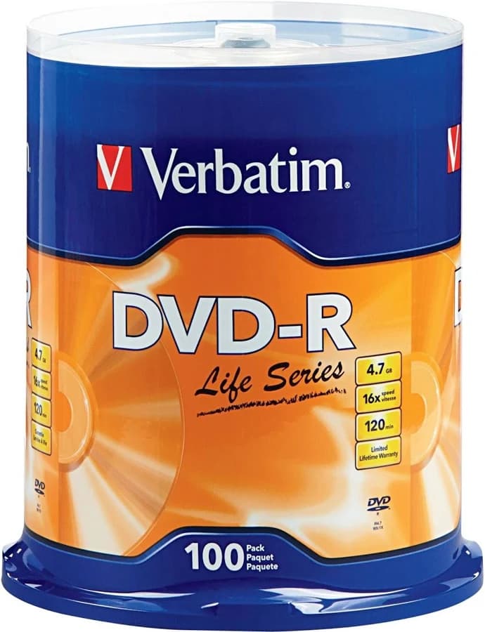Verbatim DVD R 4.7GB 16X 100Pack Spindle