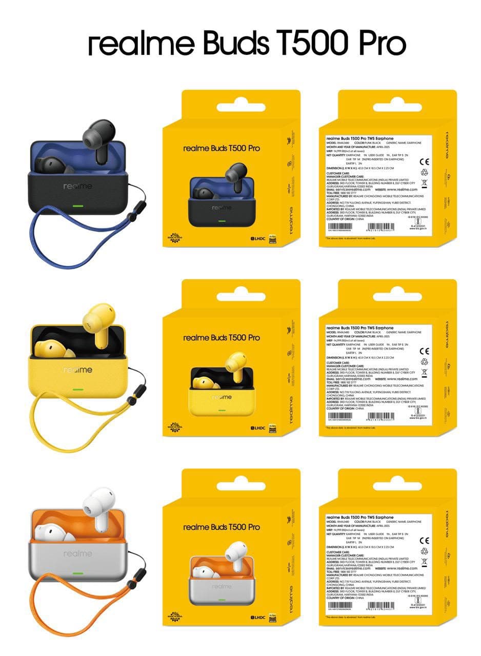Realme Buds T500 Pro TWS Earbuds