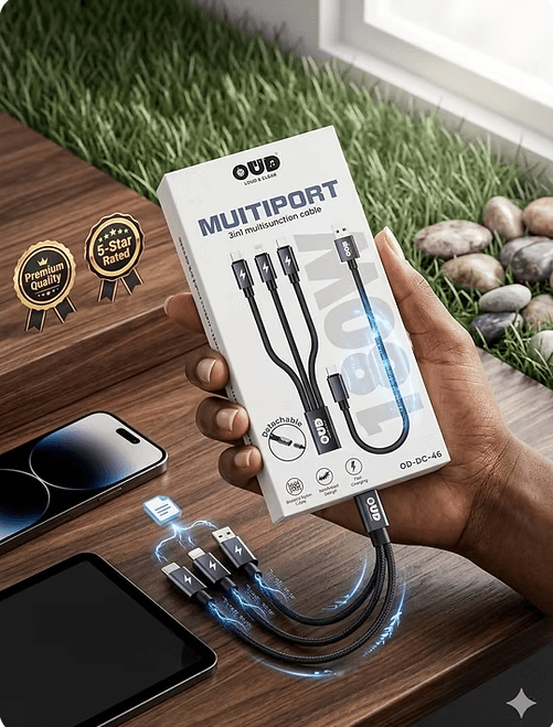 OUD Multiport 3-in-1 Multifunction Cable