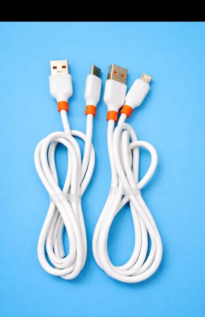 USB to Type-C & USB to V8 (Micro-USB) Silicone Fast Charging Cable