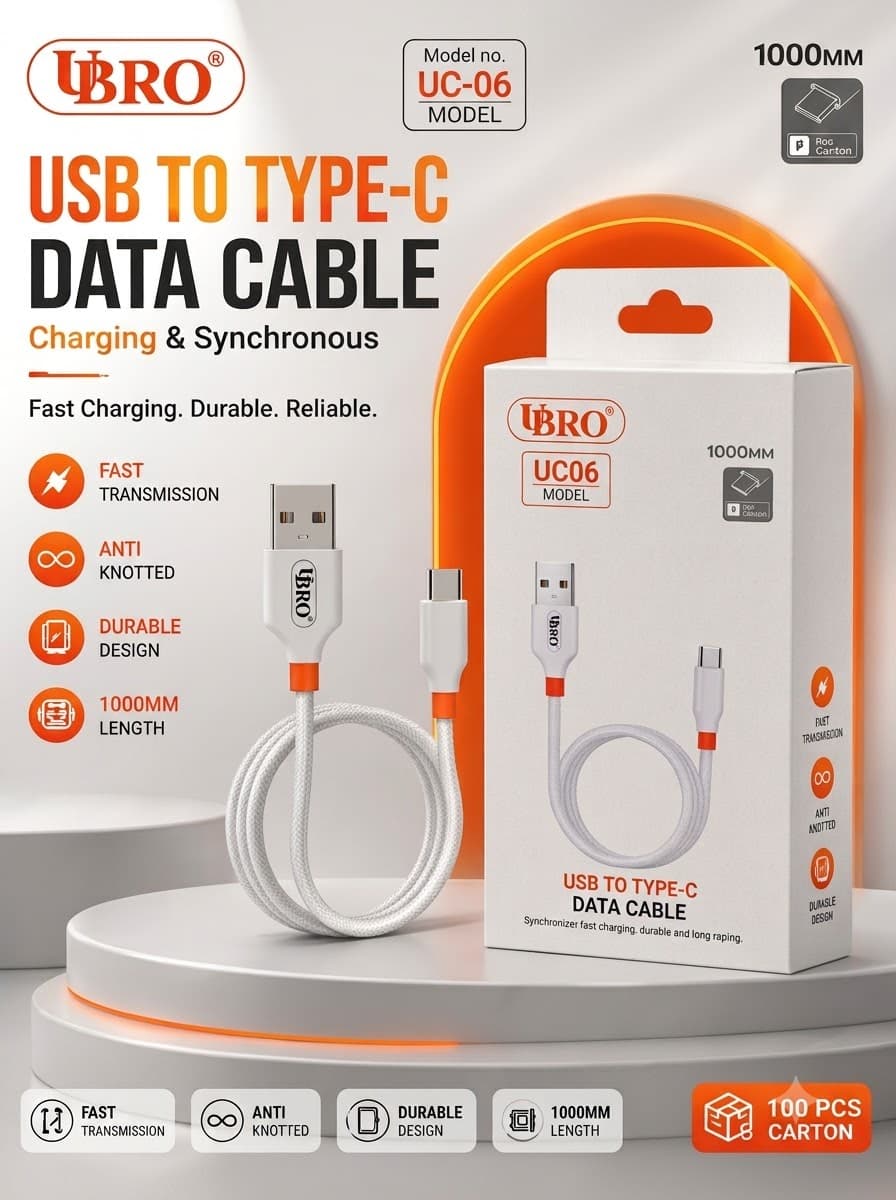 UBRO UC-06 USB To Type-C Data Cable