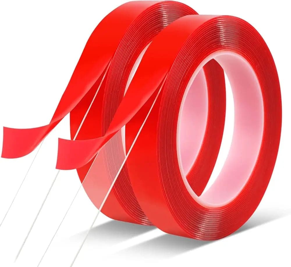 10mm Red Adhesive Double Sided Transparent Tape image 2