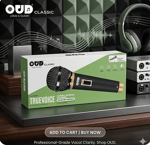 OUD Classic Truevoice Super Cardioid Dynamic Vocal Microphone