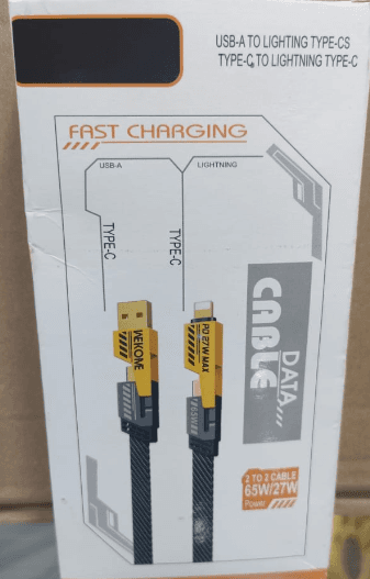 2-in-1 Fast Charging USB-A / Type-C To Lightning Cable