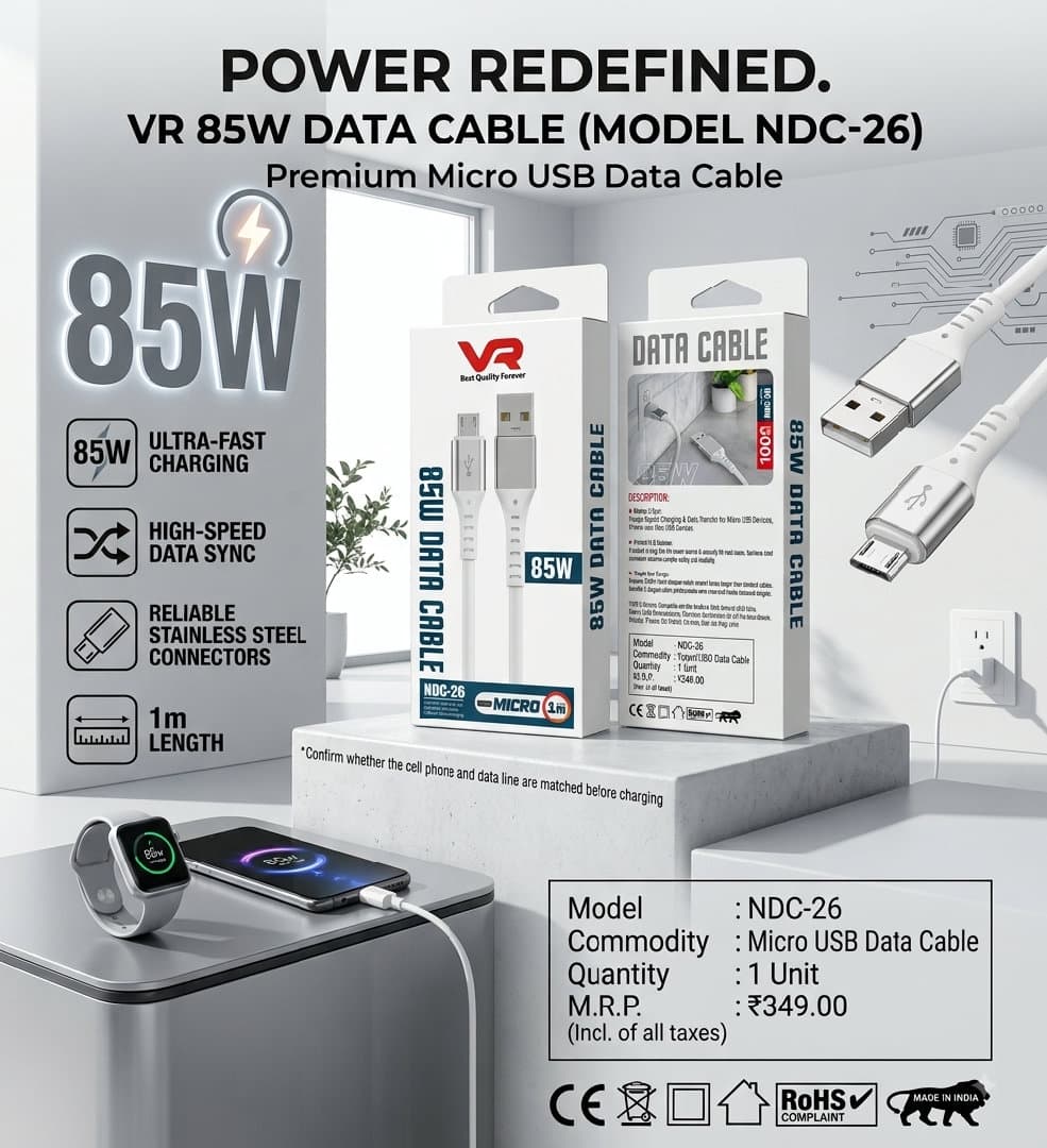VR NDC-26 85w Super Silicon Soft Cabul ( V8 )