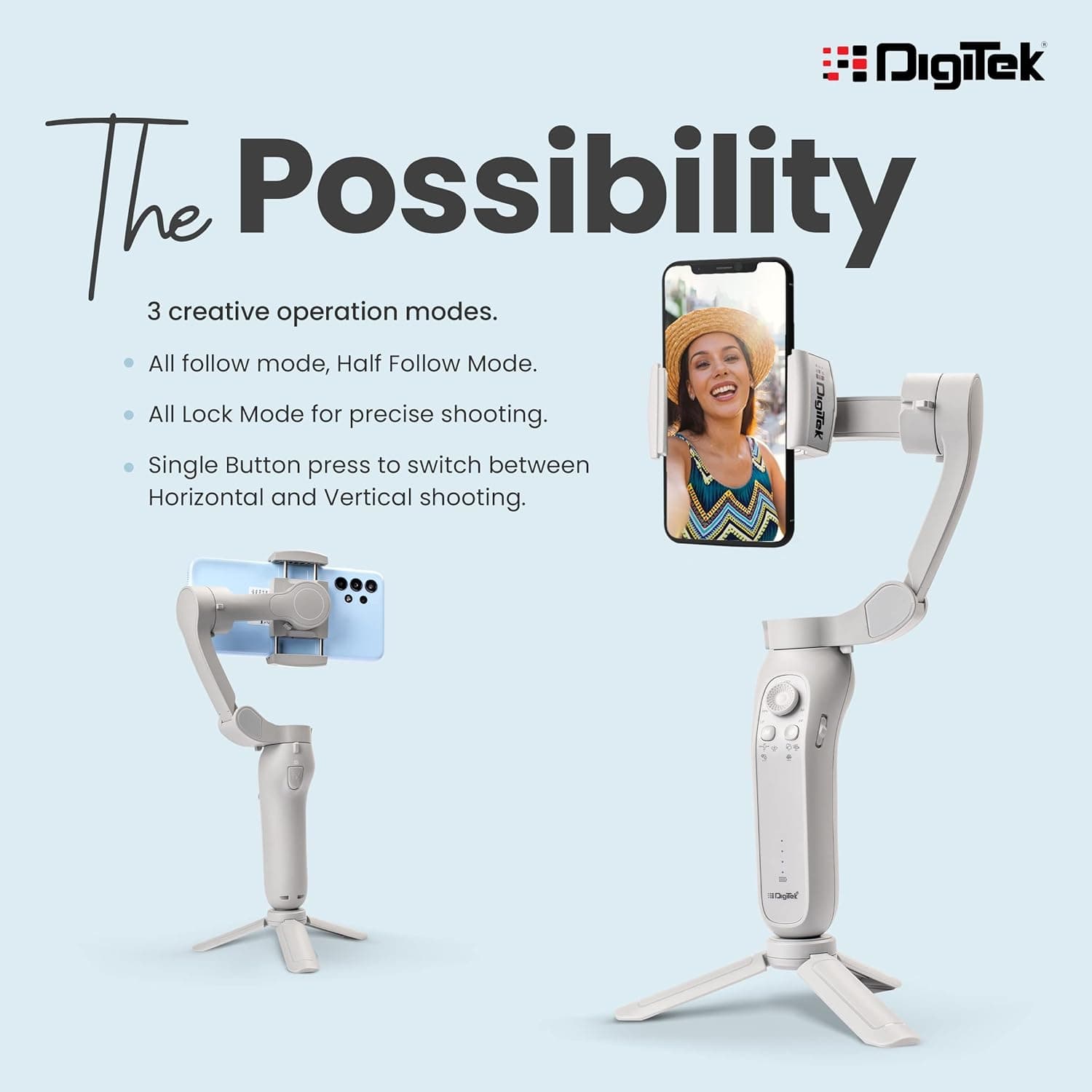 Digitek DSG 007F 3 Axis Foldable Smartphone Gimbal image 3