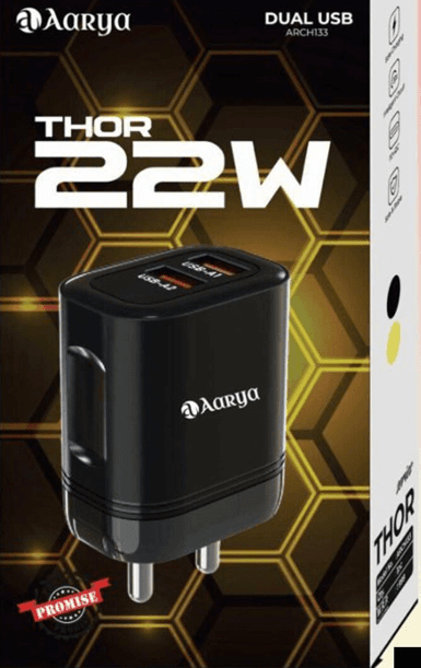 AARYA Thor 22W Dual USB Charger image 2