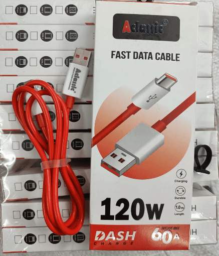 AClassic Fast Charging Data cable 120W Type C 6.0 Amp.