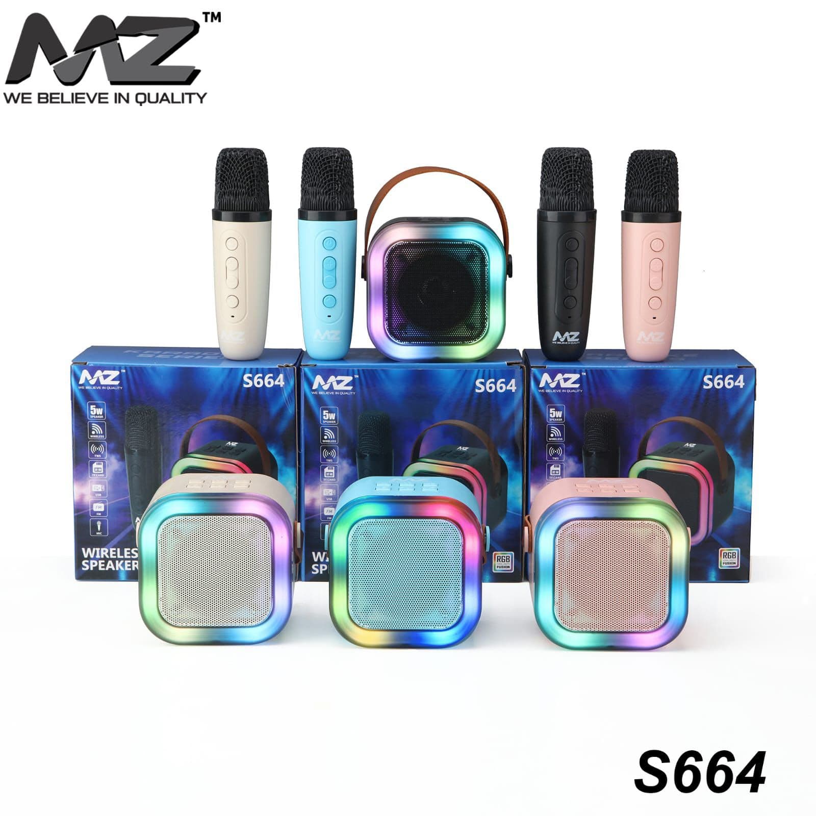 Mz S664 Portable Bluetooth Karaoke Speaker