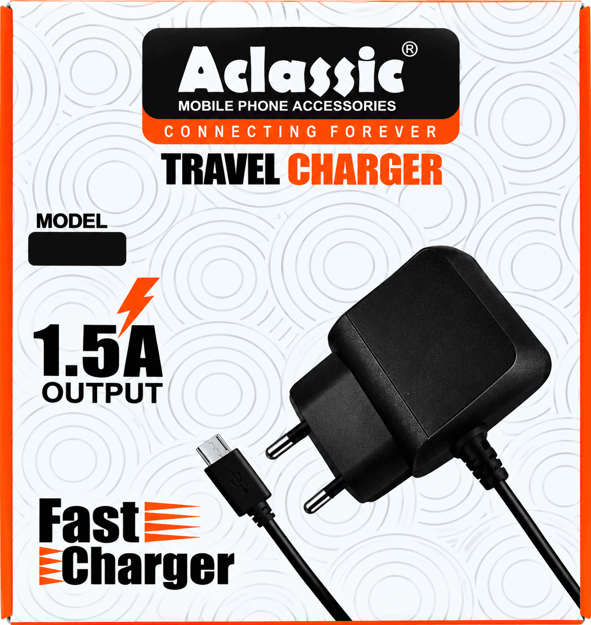 Travel Charger 1.5 Amp. V-8
