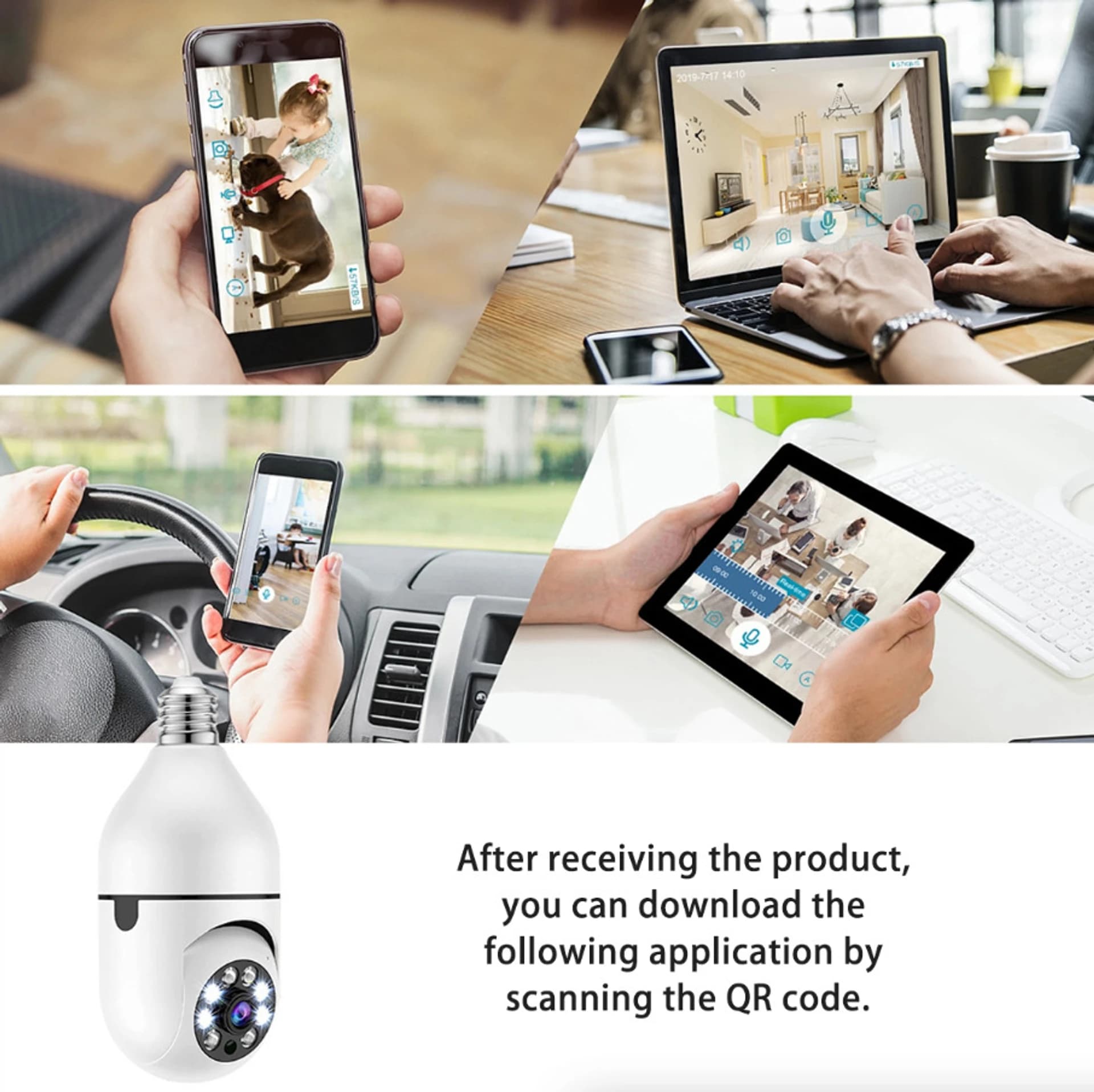 V380 Pro Smart WiFi Bulb Camera image 3