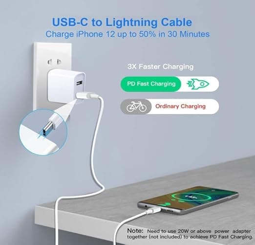 USB C to Lightning and USB C to USB C cables. image 4