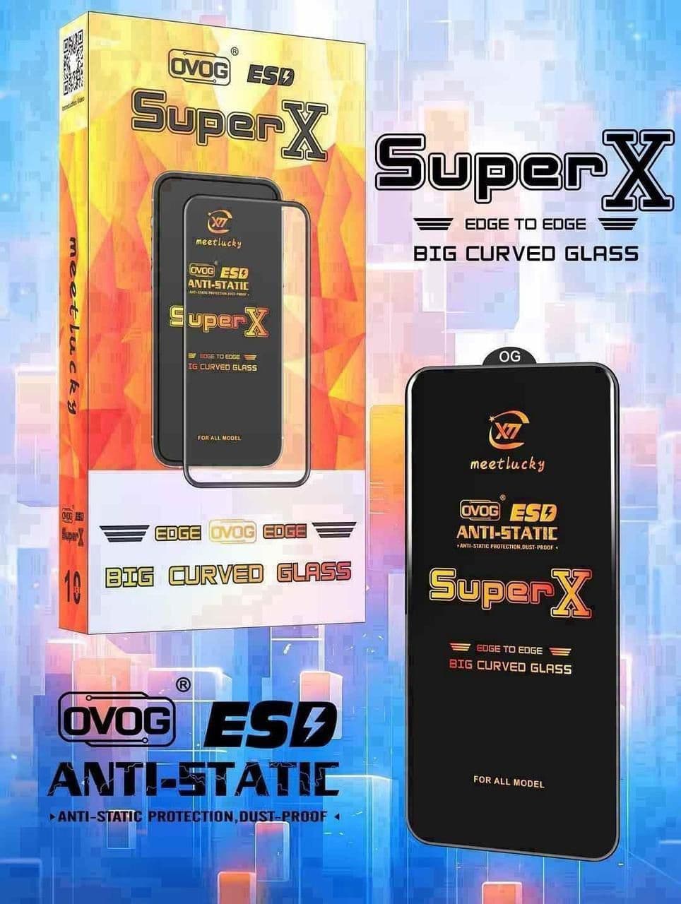OVOG Super-X ESD Anti-Static Big Curved Tempered Glass Screen Protector