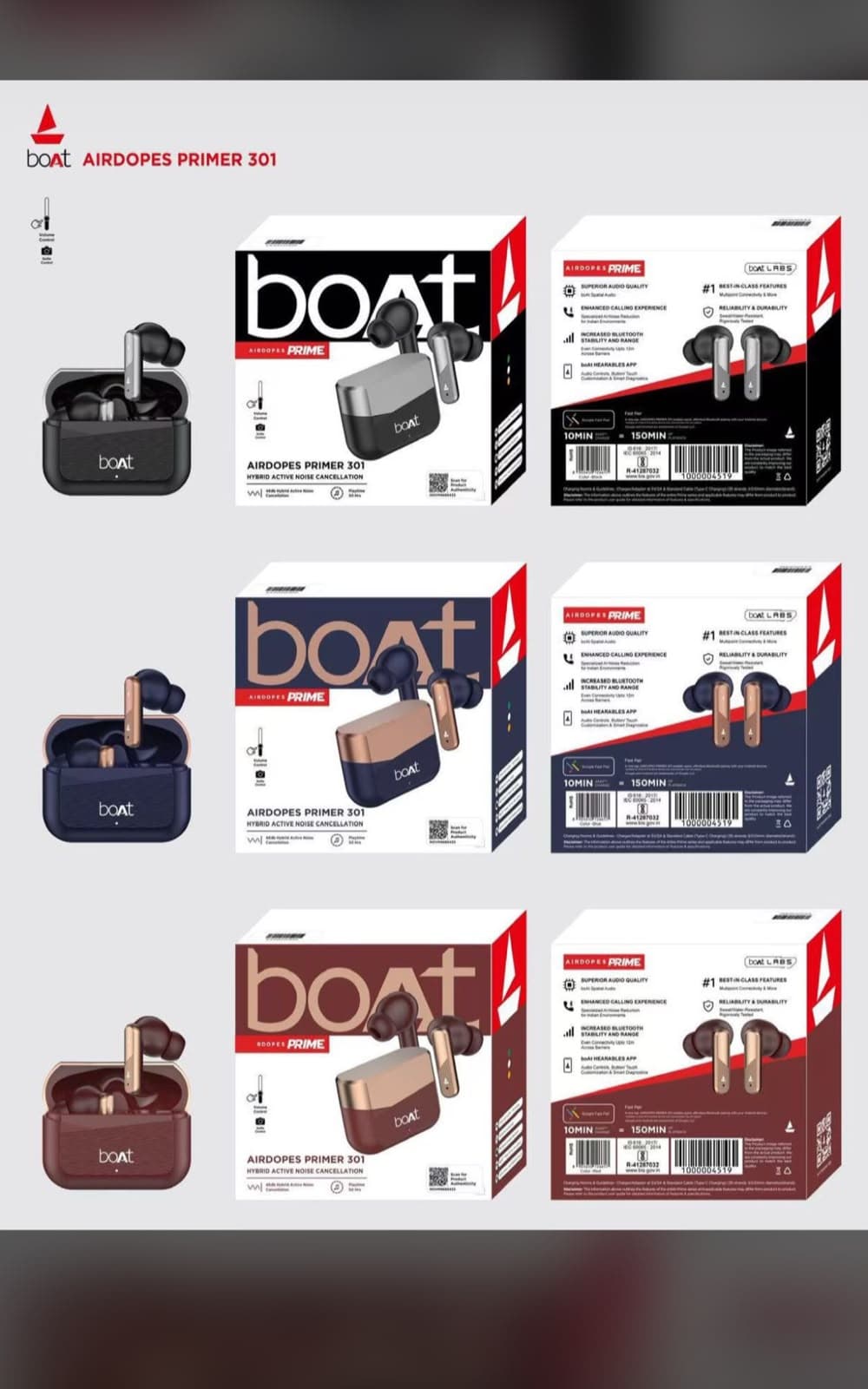 BoAt Airdopes Primer 301 TWS Earbuds