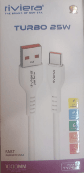 Riviera DT-320 Turbo 25W Type-C Fast Charging Data Cable image 2