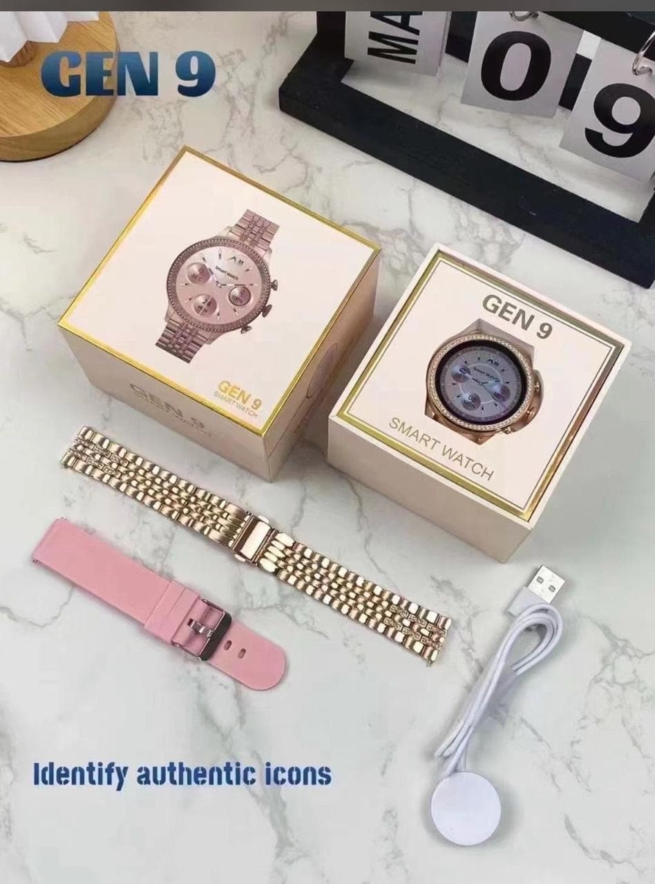 Gen 9 Smart Watch For Women – Diamond/Crystal Bezel Edition