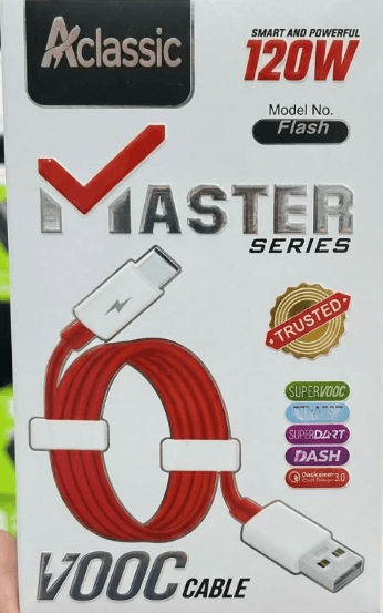 Aclassic Master Series Flash 120W VOOC Charging Data Cable