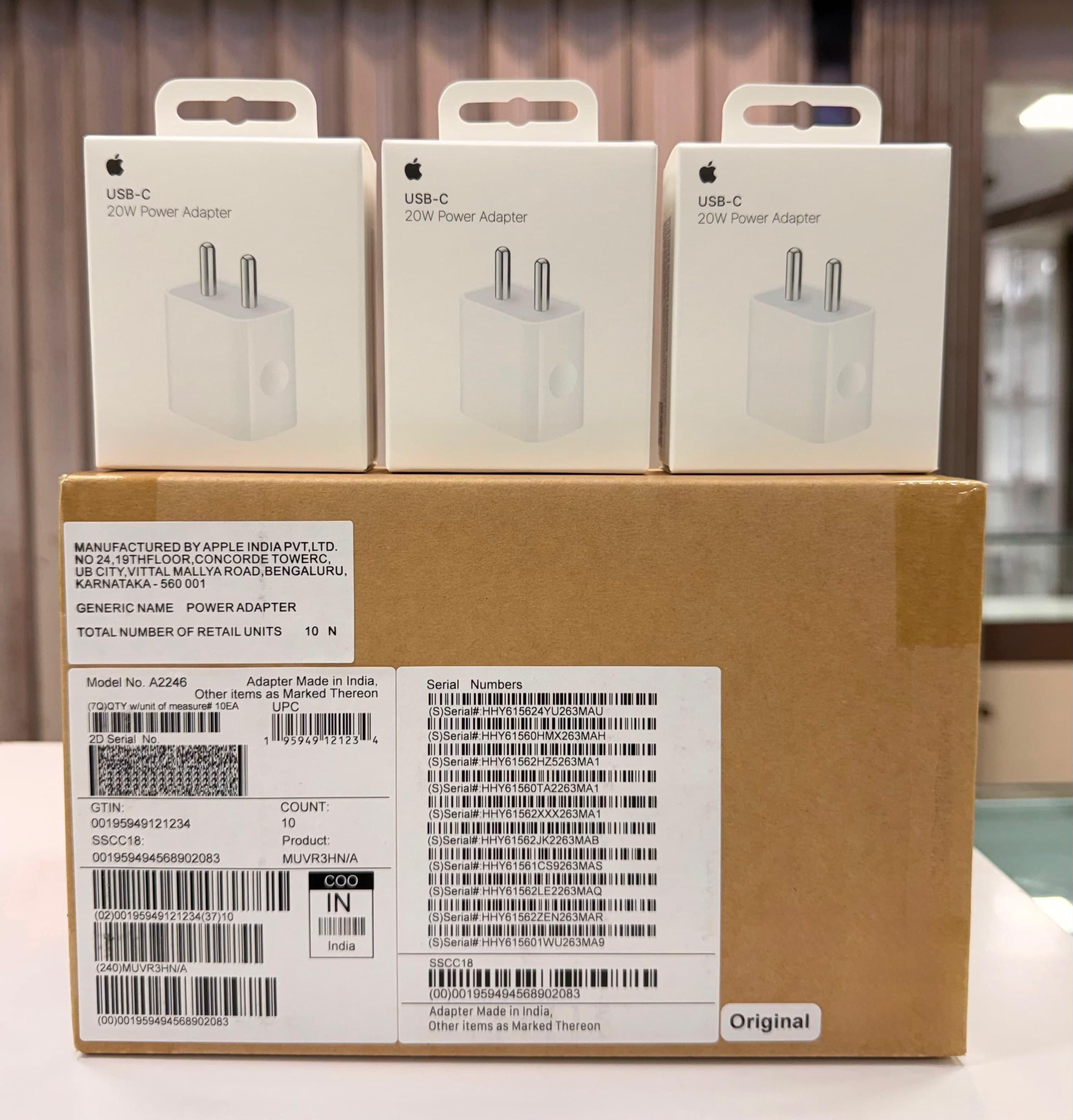 Apple USB-C 20W Power Adapter (Model A2246)