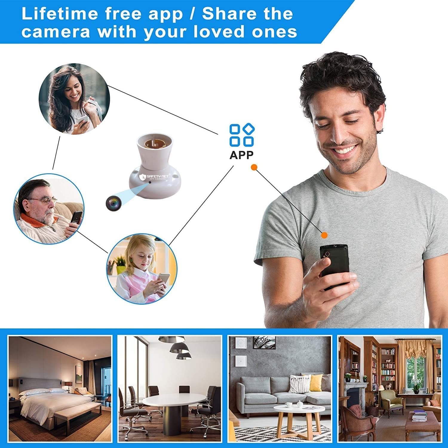 Spy Bulb Holder WiFi Camera image 4