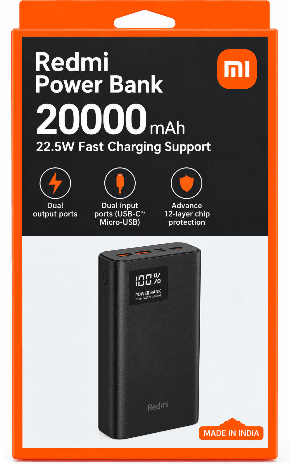 Redmi Power Bank 20000mAh 22.5W Fast Charging