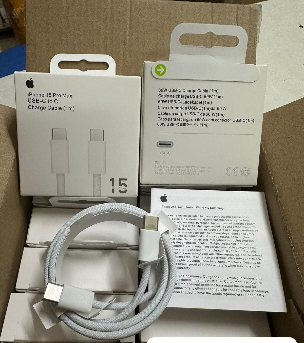 Apple iPhone 15 Original USB C 60W Charge Cable image 2