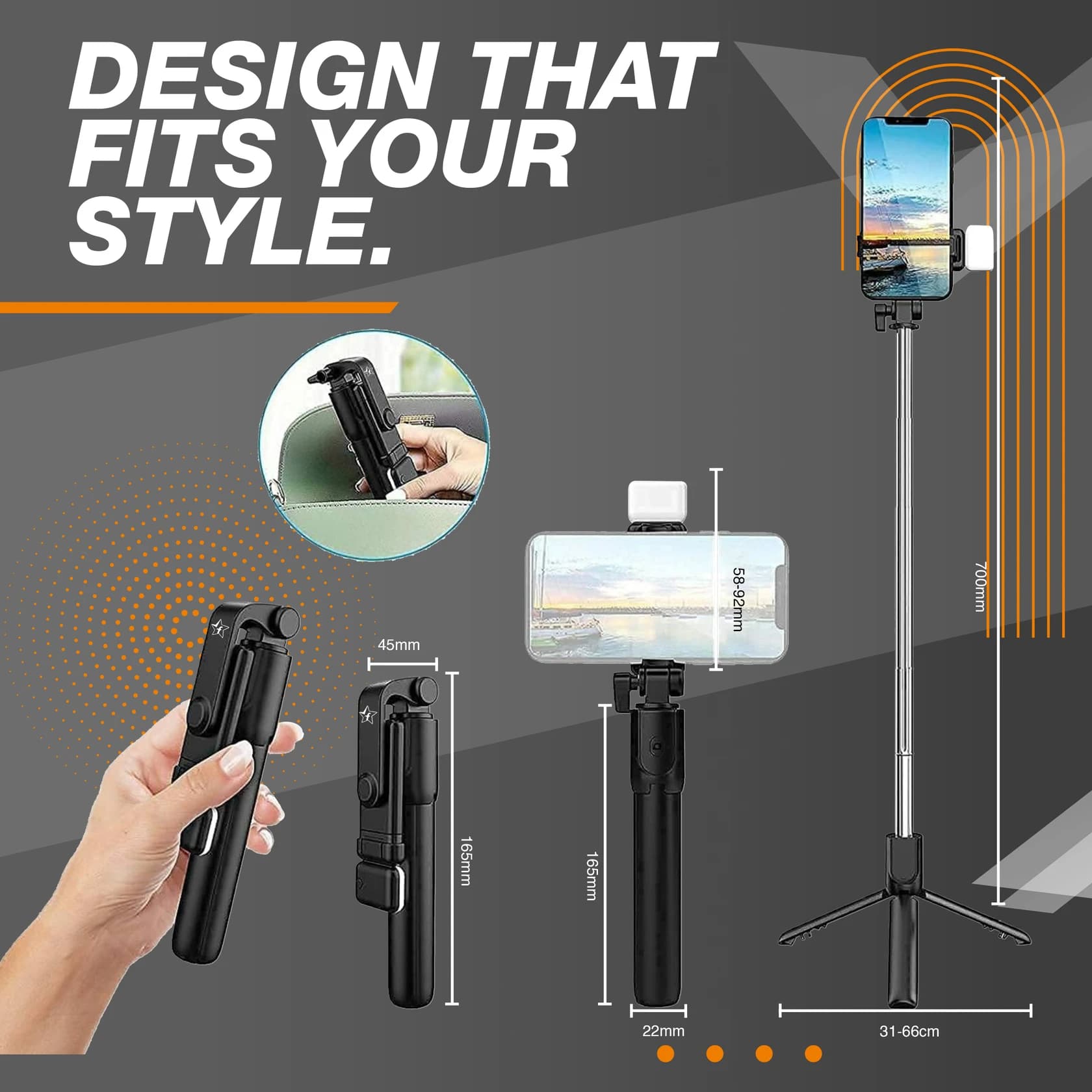 Selfie Stick R1S (3-in-1 Selfie Stick) image 3