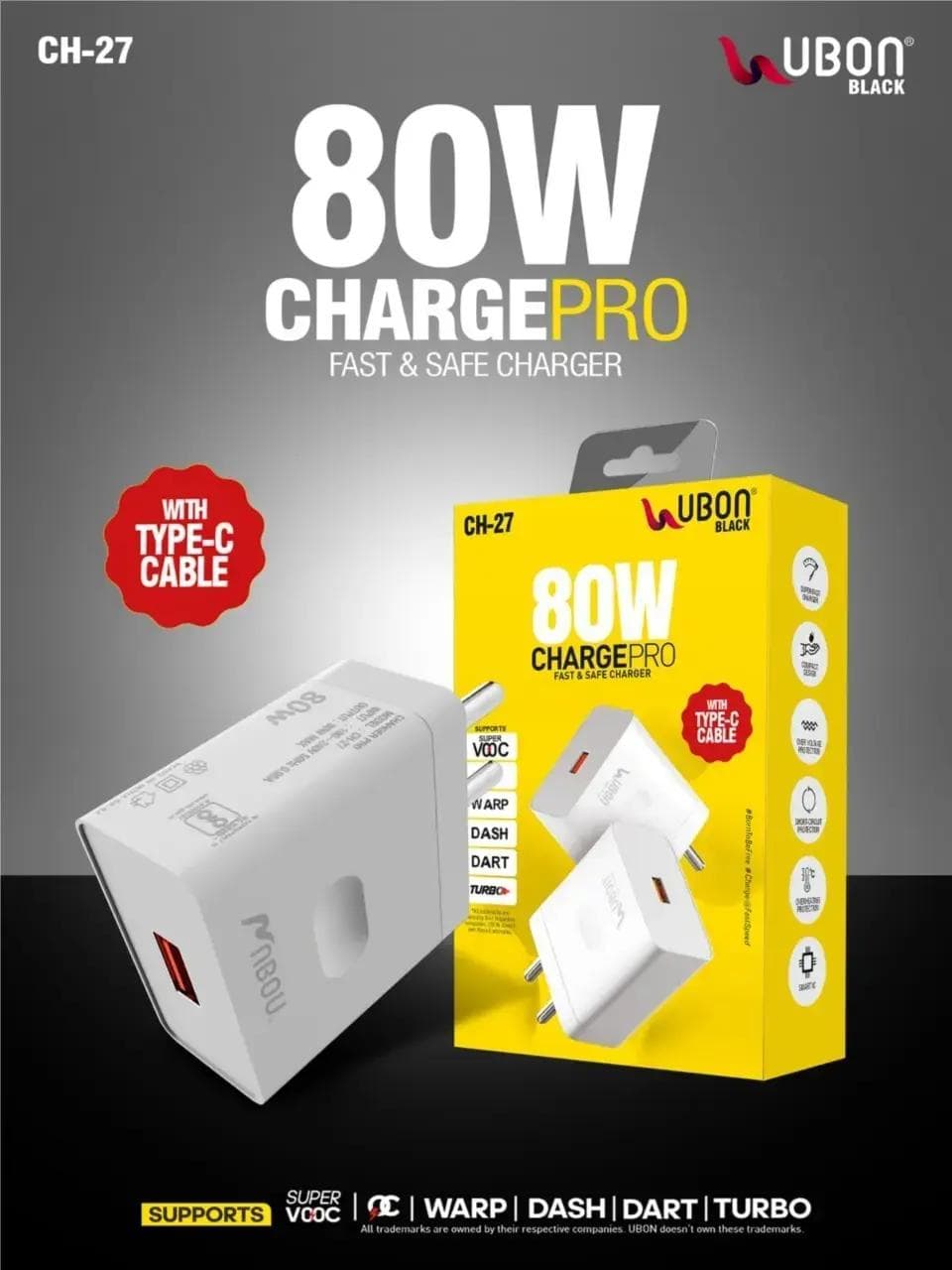 UBON 80W Pro Fast and Safe Charger image 2