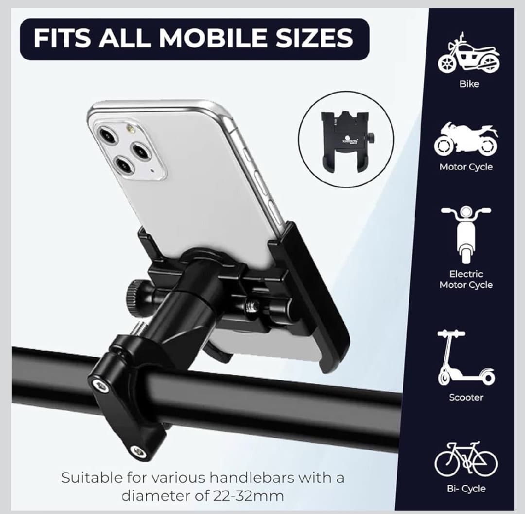 Bike Mobile Phone Holder  Shockproof & Adjustable Stand for Cycle & Motorbike Handlebar image 5