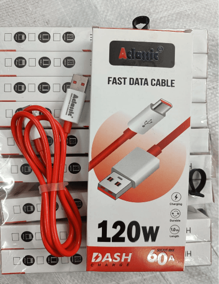 AClassic Fast Charging Data cable 120W Type C 6.0 Amp.
