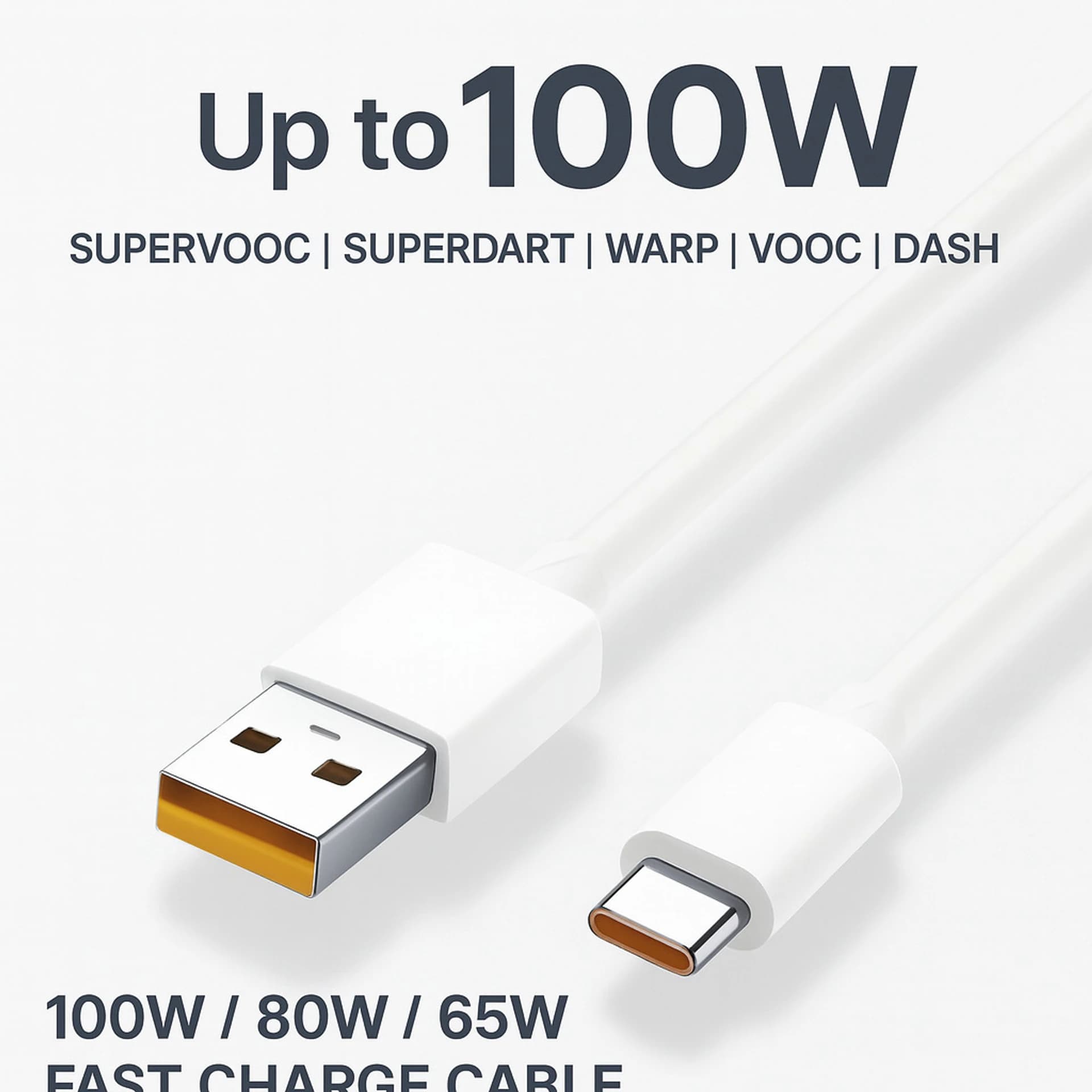 85W Super VOOC Mi Charger Cable image 3