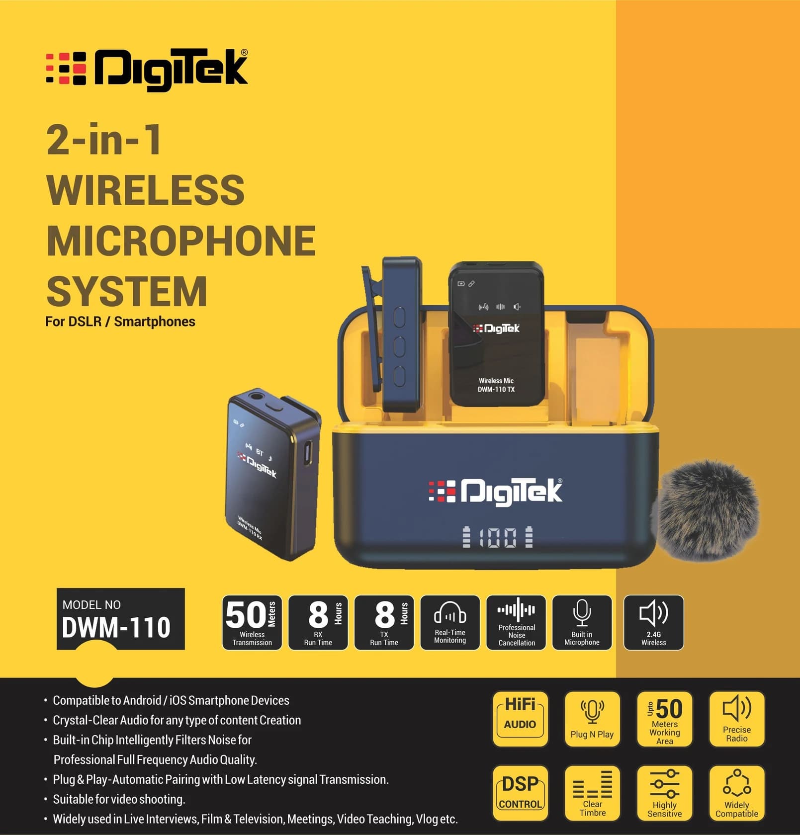 Digitek 2 in 1 Wireless Microphone image 2