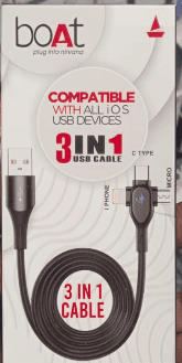 BoAt 3-in-1 USB Charging/Data Cable